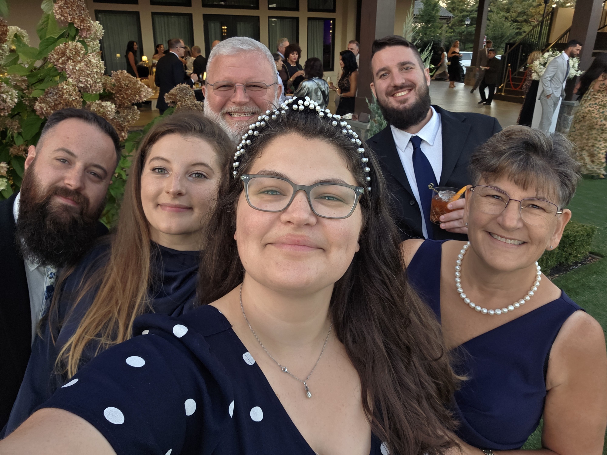 The family at a good friend's wedding 